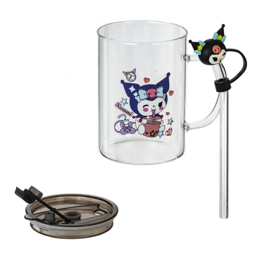 Кружка с крышкой, 450 мл, L12,5 W8 H17 см фото 2