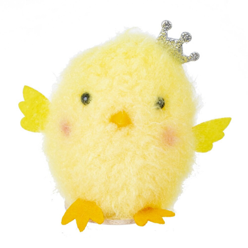 Фигурка декоративная "Цыпленок" (блок 12 шт), L7 W6 H7 см, 3в. фото 2