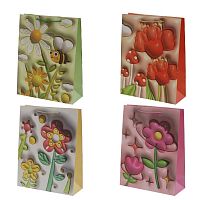 Пакет подарочный L (бумага 210г/м2, блок микс 12шт), L31 W12 H40 см, 4в.