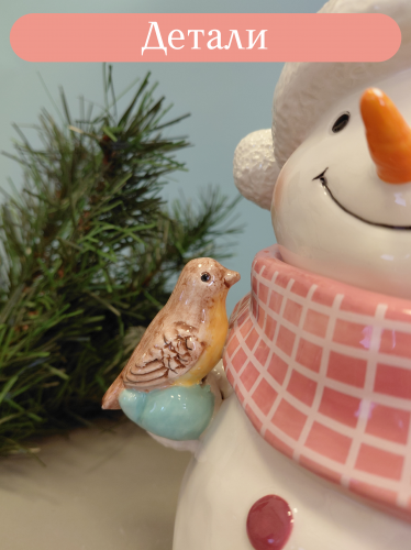 Конфетница "Снеговик", 1400 мл, L17 W15 H22 см фото 5