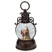Изделие декоративное "Фонарь" (подсвет, муз, вьюга, 3хААА н/п +USB), D 10 см, L11 W11 H24 см