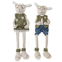 Игрушка набивная "Барашек/Овечка", L12 W10 H46/20 см, 2в.