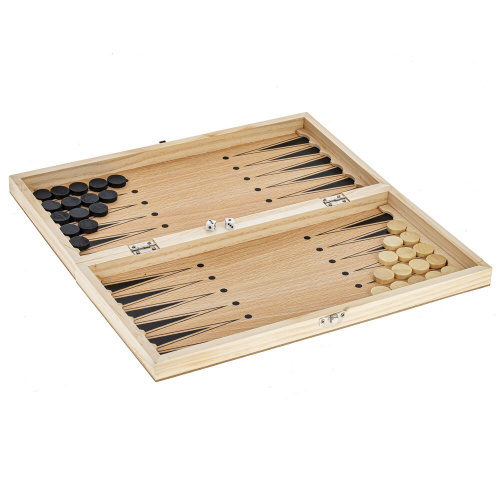 Игра настольная 3 в 1 (шахматы, шашки, нарды), L34 W17 H4 см фото 9