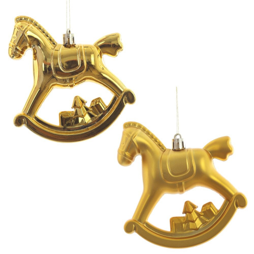 Набор из 2шт, Украшение новогоднее "Лошадка", L11 W5 H10 см Набор из 2шт, Украшение новогоднее "Лошадка", L11 W5 H10 см
