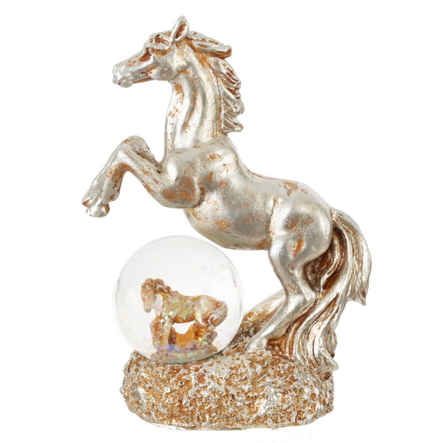 Фигурка декор в стекл шаре "Лошадь", L9,5 W5 H14 см, 2в. фото 3