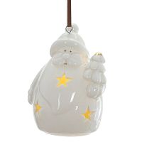 Фигурка декоративная подвесная "Дед Мороз" с подсветкой (2хLR44), L5 W4 H7 см