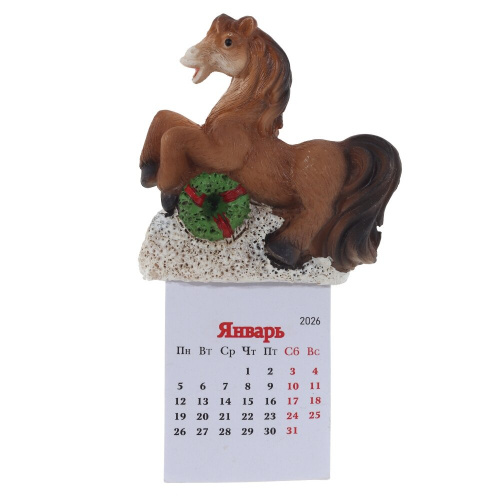 Магнит "Лошадка" с календарем", L6 W1,5 H11 см, 2в. фото 3