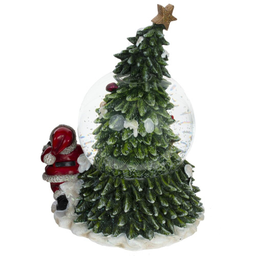 Фигурка декор в стекл шаре "Елка" (муз с ключ), D 10 см, L15 W13 H20 см фото 3