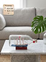 Изделие декоративное "Корабль в бутылке" (подсветка, 3xLR44), L18,5 W8 H9,5 см