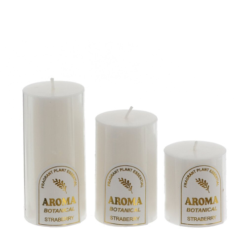 Набор из  3-х свечей, D 4см, L16,5 W4,5 H12,5 см фото 2