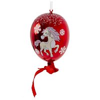 Украшение новогоднее "Воздушный шарик с лошадкой", L7 W7 H11 см