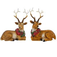 Фигурка декоративная "Олень" (цена за 1 штуку), L9 W5,5 H10 см, 2в.