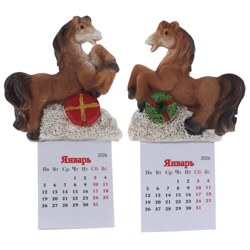 Магнит "Лошадка" с календарем", L6 W1,5 H11 см, 2в.