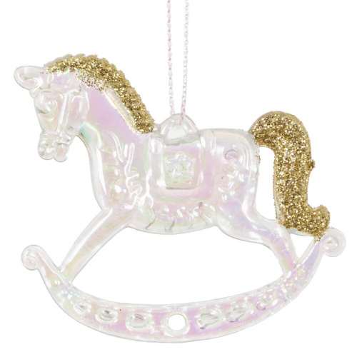 Набор из 2шт Украшение новогоднее "Лошадка", L5,5 W0,5 H4,5 см фото 2 Набор из 2шт Украшение новогоднее "Лошадка", L5,5 W0,5 H4,5 см фото 2