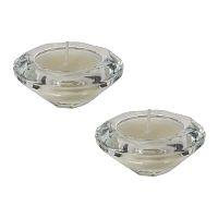 Набор из 2-х свечей в подсвечниках, D 4.5 см, L17,5 W7 H3 см