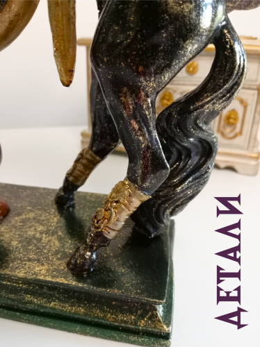 Фигурка декоративная "Лошадь" с часами  D7см, (AAx1 н/п), L24 W9,5 H34,5 см фото 9