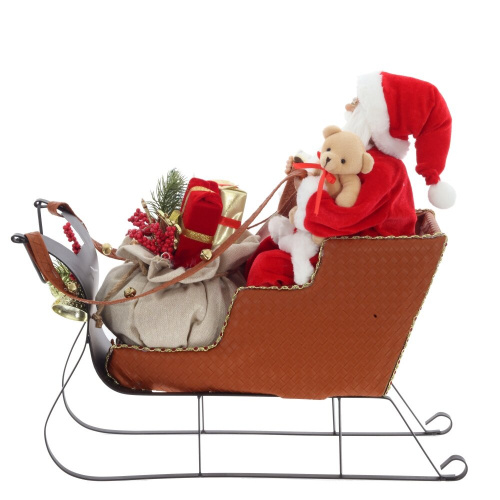 Дед Мороз на санях, L51 W22 H48 см фото 2