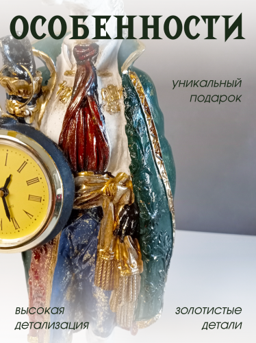 Фигурка декоративная "Лошадь" с часами D5см, (LR44x1), L11,5 W11 H36 см фото 5