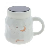 Кружка с крышкой, 450 мл, L13 W9,5 H11 см