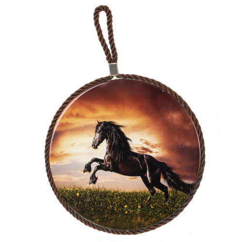 Декоративная подставка под горячее с подвеской "Лошадь", D 17 см, L17 W17 H0,5 см, 6в. фото 5 Декоративная подставка под горячее с подвеской "Лошадь", D 17 см, L17 W17 H0,5 см, 6в. фото 5