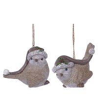 Фигурка декоративная подвесная "Птичка",  L7,5 W5 H9 см, 2в.