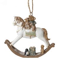Фигурка декоративная подвесная "Лошадка-качалка", L8,5 W1,5 H7,5 см