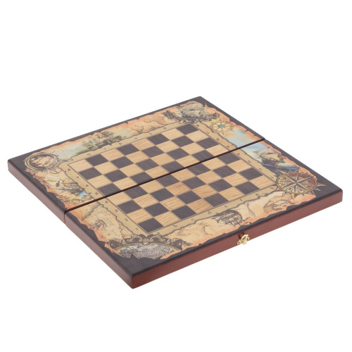 Игра настольная 3 в 1 (шахматы, шашки, нарды) "Морские", L50 W25 H6 см фото 5 Игра настольная 3 в 1 (шахматы, шашки, нарды) "Морские", L50 W25 H6 см фото 5