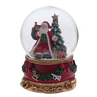 Фигурка декор в стекл шаре "Дед Мороз", D 9.5 см, L9,5 W9,5 H14 см
