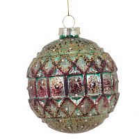 Украшение новогоднее "Шар" , D 8 см, L8 W8 H10 см