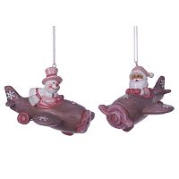 Фигурка декоративная подвесная "Снеговик/Дед Мороз",  L10 W8,5 H7 см, 2в. Фигурка декоративная подвесная "Снеговик/Дед Мороз",  L10 W8,5 H7 см, 2в.