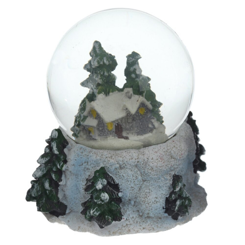 Фигурка декор в стекл шаре "Домик/Олень", D 6.5 см, L9 W8 H9 см, 3в. фото 3 Фигурка декор в стекл шаре "Домик/Олень", D 6.5 см, L9 W8 H9 см, 3в. фото 3