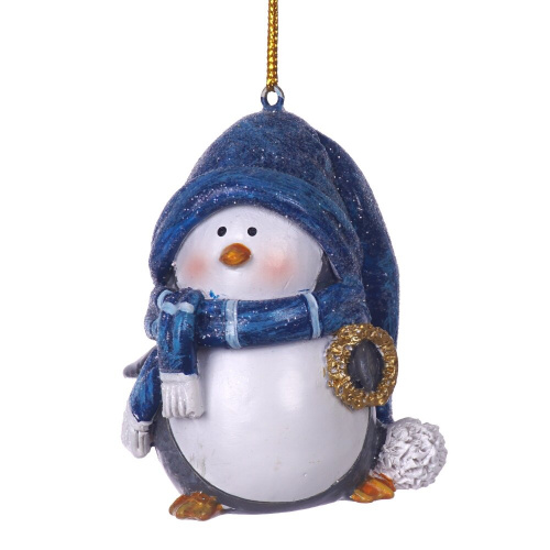 Фигурка декоративная подвесная "Пингвин",  L5 W5 H6,5 см, 2в. фото 3