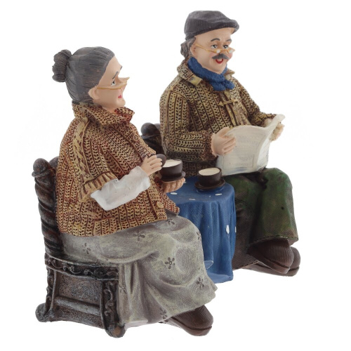 Фигурка декоративная "Бабушка с дедушкой", L18,5 W9 H14 см фото 2