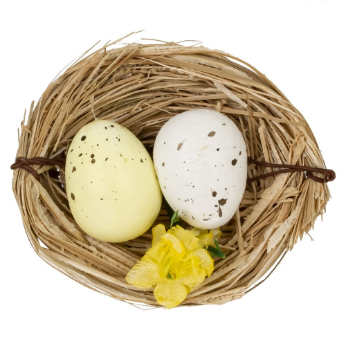 Набор из 6-ти изделий декоративных "Гнездо пасхальное" (6*4,5*2), L18 W12 H3 см фото 6