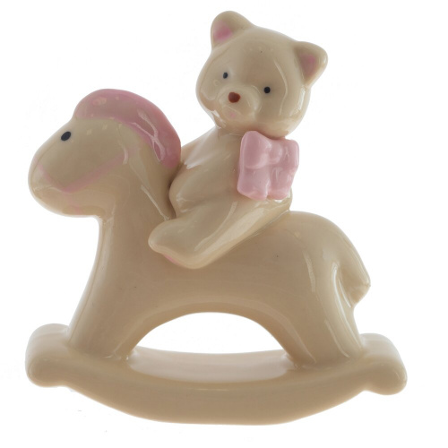 Фигурка декоративная "Мишка на лошадке", L8 W3,5 H8,5 см, 2в. фото 3