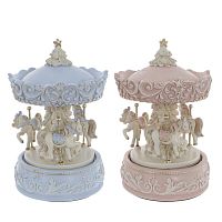Фигурка декоративная "Карусель" (муз, движ), L11 W11 H18 см, 2в.