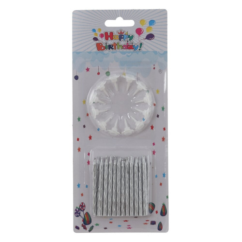 Набор из 24-х свечей для торта, D 0,5 см,L8,5 W1,5 H20 см