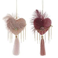 Украшение новогоднее "Сердце", L12,5 W3 H23 см, 2 в. Украшение новогоднее "Сердце", L12,5 W3 H23 см, 2 в.