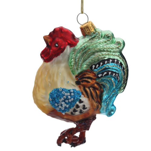 Украшение новогоднее "Петух", L8,5 W5,5 H12,5 см фото 3