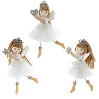 Изделие декоративное подвесное "Девочка-ангел", L8,5 W5 H18,5 см, 3в. Изделие декоративное подвесное "Девочка-ангел", L8,5 W5 H18,5 см, 3в.