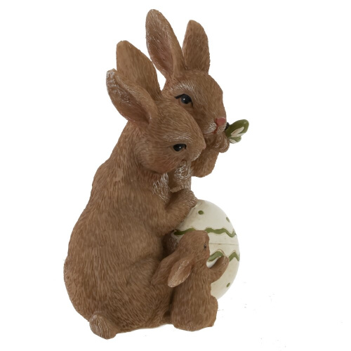 Фигурка декоративная "Зайцы", L13 W8,5 H14 см фото 4
