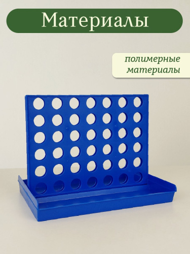Игра настольная "Четыре в ряд", L24 W17 H3 см фото 3 Игра настольная "Четыре в ряд", L24 W17 H3 см фото 3