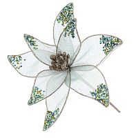 Цветок искусственный "Пуансеттия", L20 W20 H36 см