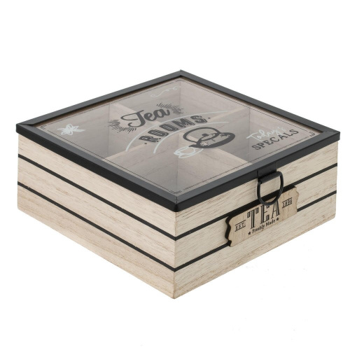 Шкатулка для чайных пакетиков, L17 W17 H7,5 см фото 2