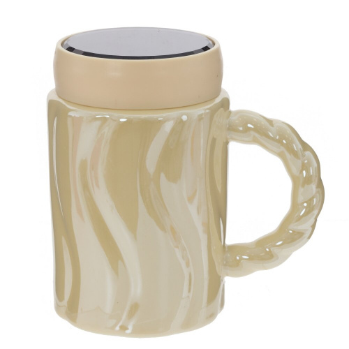 Кружка с крышкой, 380 мл, L13 W8 H13 см