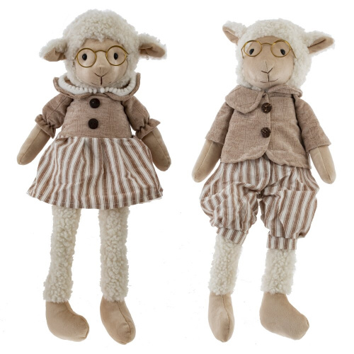 Игрушка набивная "Овечка", L17 W10 H26/47 см, 2в. Игрушка набивная "Овечка", L17 W10 H26/47 см, 2в.