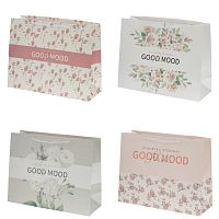 Пакет подарочный L (бумага 250г/м2, блок 12шт), L42 W15 H33 см, 4в.