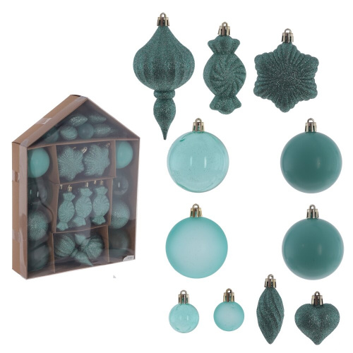 Набор из 32шт Украшение новогоднее "Шар", L24 W6 H32 см Набор из 32шт Украшение новогоднее "Шар", L24 W6 H32 см