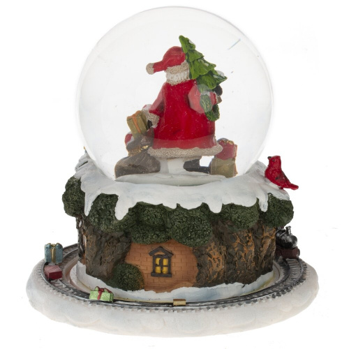 Фигурка декор в стекл шаре "Санта" (муз с ключ, движ), D 10 см, L15 W15 H15 см фото 3 Фигурка декор в стекл шаре "Санта" (муз с ключ, движ), D 10 см, L15 W15 H15 см фото 3
