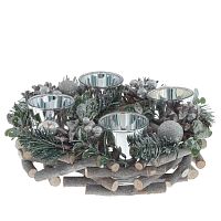 Подсвечник, D 4,5 см, L24 W24 H8 см Подсвечник, D 4,5 см, L24 W24 H8 см